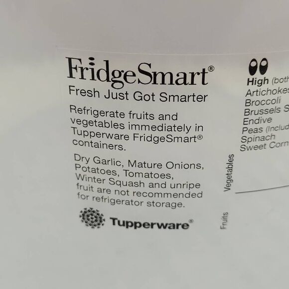 Tupperware Fridge Smart Round Large 20 Cup Storage Container Clear w/ Blue Lid - Picture 2 of 10